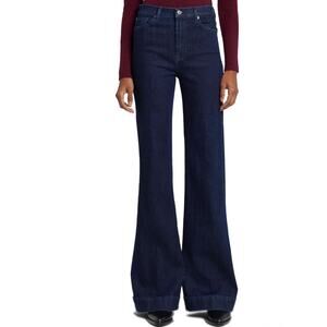 7 for All Mankind Denim Trouser - Size 32 (NWT) Flare/Wide Leg - Dark Indigo